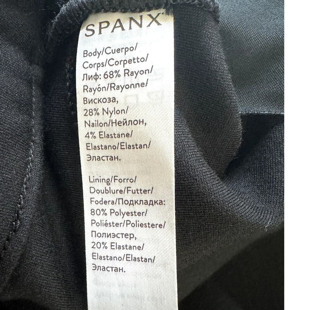 Women's Spanx Black The Perfect Pant Slim Straight Pull On Back Pockets sz Large - Picture 8 of 11